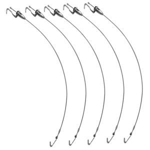 額縁 ピクチャーレール ワイヤーフック L型 耐荷重約20kg 自在金具付 径1.5mm (全長1.0m/5本セット)