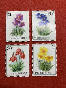 中国切手　未使用　2004年/2004ー18T/緑絨蒿/4種完
