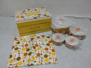 d0185* unused *KOK cooking set A* Northern Europe color / preservation container / place mat 