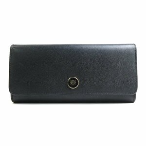 ロエベ LOEWE 二つ折り長財布 アナグラム レザー ブラック e57146a