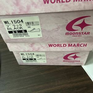 ワールドマーチ　靴幅 3E ／ WL1504 ／ ムーンスター　WORLD MARCH ウォーキングシューズ　幅広　シューズ　23.5cm 8580円を2980円に送料込