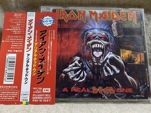 IRON MAIDEN - A REAL DEAD ONE TOCP-7599 国内初版 日本盤 帯付 ファミリーツリー／カラーポスター封入 ピクチャーレーベル
