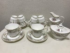 ★ ROYAL DOULTON ロイヤルドルトン カップ&ソーサー6客 　ミルクポッド　シュガーポッド★美品