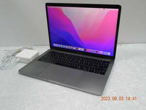 E3225 Y Apple MacBook Pro(13-inch 2017) A1708 Core i7/2.5GHz RAM:16GB/SSD:256GB Monterey 認証済　動作品・充電器付き