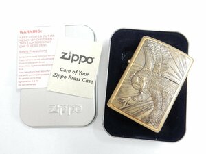 1998年【未使用?】Zippo ジッポー ブラス 真鍮 ライター ゴールド イーグル 鷲 鷹 コンドル?