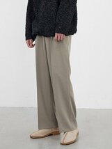 23SS/完売 M サンドベージュ 【未使用タグ付】LIDNM リドム WOOL BACKSATIN STRAIGHT SLACKS ウール バックサテン ストレート スラックス_画像1