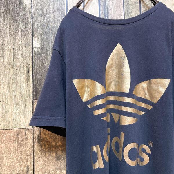 《人気デザイン》adidas 黒☆Tシャツ M トレフォイル h345