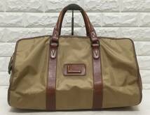 no17584 LANCEL ランセル フランス製 レザー ナイロン ハンド トート ボストン バッグ_画像1