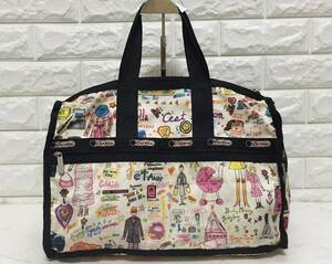 no17382 LeSportsac レスポートサック ナイロン 2way ショルダー トート ボストン バッグ