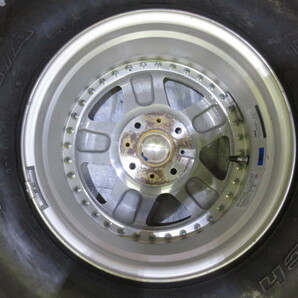 社外アルミ Deerfield 15×6.5J +45 114.3×4H ハブ67ｍｍ + BF Goodrich Trail T/A P205/75R15 9.3ｍｍ 中古 4本 ラジアルタイヤの画像8