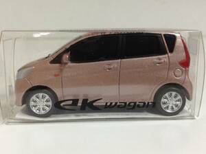 三菱 3代目 ek wagon ワゴン E M G B11W 前期型 2013年式~ 1/64 約5.3cm 桃 プルバックカー ミニカー 非売品 新品 カラーサンプル 色見本