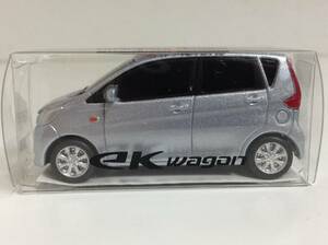 三菱 3代目 ek wagon ワゴン E M G B11W 前期型 2013年式~ 1/64 約5.3cm 銀 プルバックカー ミニカー 非売品 新品 カラーサンプル 色見本