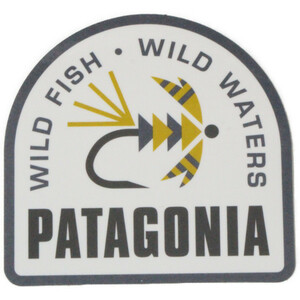 パタゴニア ソフトハックル ステッカー 光沢 Patagonia STICKER WILD FISH フライ 毛針 釣 フィッシング シール デカール カスタム FLY 魚