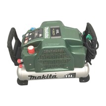 △△ MAKITA マキタ エアコンプレッサ 11L 100v AC462XL グリーン 傷や汚れあり_画像4