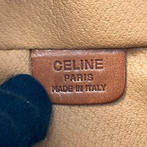 ☆☆ CELINE セリーヌ マカダム柄 バニティバッグ MC96 ブラウン PVCxレザー 化粧ポーチ ヴィンテージ 傷や汚れあり_画像4