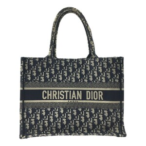 ▽▽ Christian Dior クリスチャンディオール オブリーク ブックトート ネイビー 傷や汚れあり
