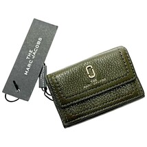 ☆☆ MARC JACOBS マークジェイコブス 3つ折り財布 M0015413 グリーン レディース ゴールド金具 目立った傷や汚れなし_画像1