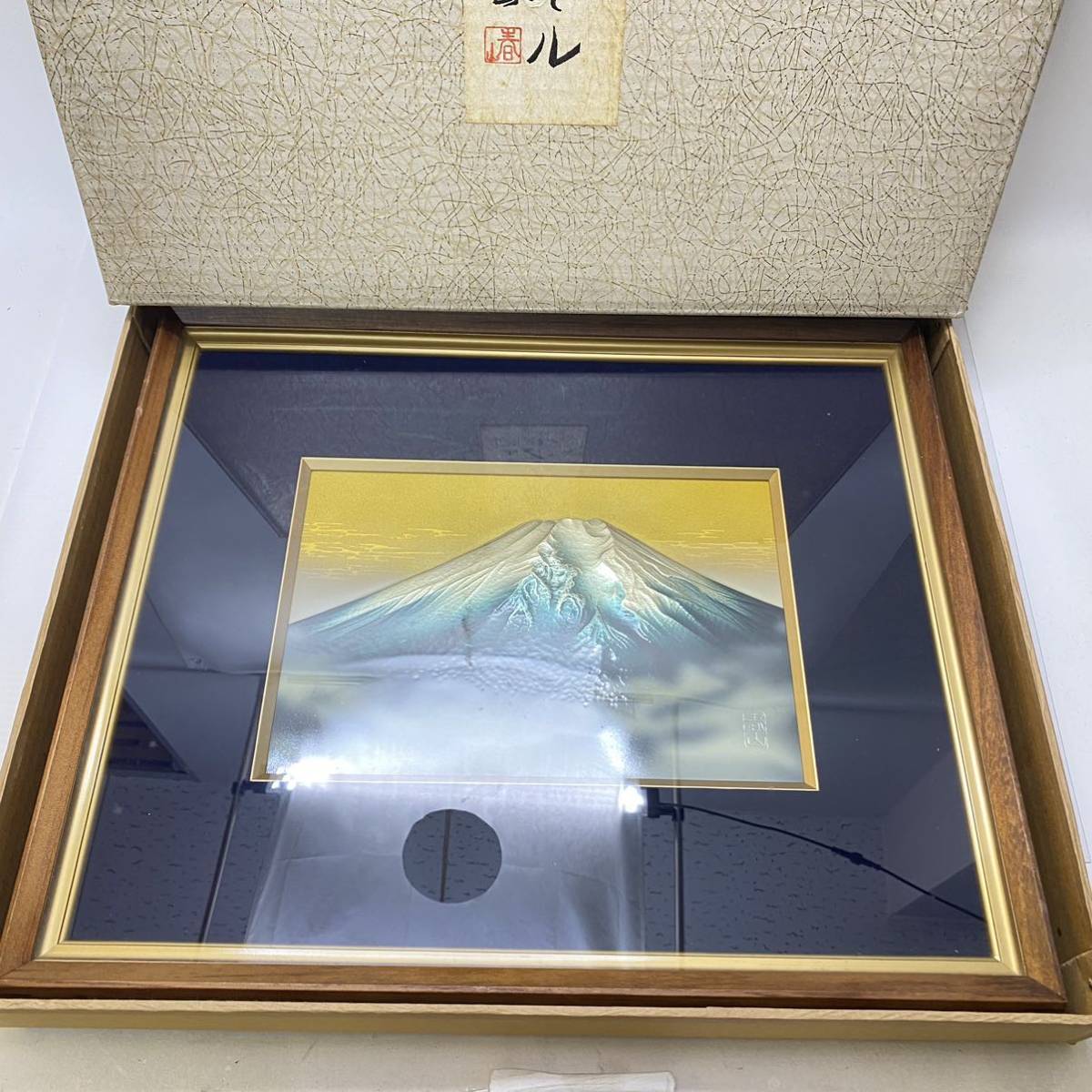 Haruyama Nakamura 金属雕刻富士山艺术雕刻面板画框浮雕室内壁挂系列, 艺术品, 绘画, 其他的