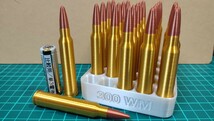 .300 Winchester Magnum 弾風 ダミーカート 25個セット【送料無料・トレイおまけ付】(検) winmag ＷＭ ウインチェスター マグナム_画像1