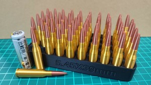 5.45x39mm 弾風 ダミーカート 50個セット【送料無料・トレイオマケ付】(検) AEK971 AK 12 545 74 105 AN94 RPK16 74 AKS74 