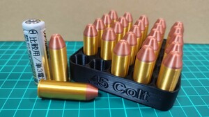 .45 COLT 弾風 ダミーカート 25個セット【送料無料・トレイおまけ付】(検) .45コルト .45ロングコルト .45 long colt SAA 撮影小物