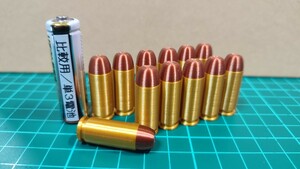 10mm Auto 弾風 ダミーカート 12個セット【送料無料】10x25mm ノーマ・オート フルメタルジャケット・フラットノーズ タイプ