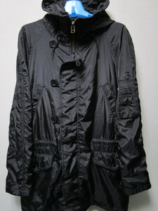 ALPHA INDUSTRIES N-3Bスタイルジャケット・XL・黒／ブラック（アルファインダストリーズミリタリーナイロンハーフコート）