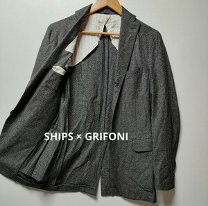 【イタリア製】GRIFONI 贅沢素材 テーラードJKT 42(XS) 【A44】