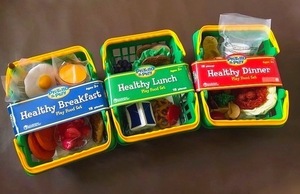 Learning Resources food figure morning meal, daytime meal,. meal basket set playing house la- person g Riso siz