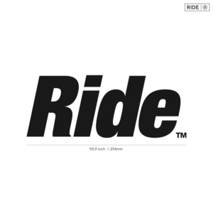 【RIDE】ライド★07★ダイカットステッカー★切抜きステッカー★10.0インチ★25.4cm