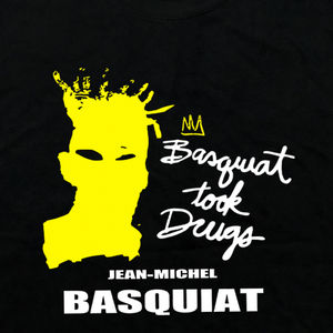 送込【Jean Michel Basquiat 】バスキア / クラウン / ブラック★選べる5サイズ/S M L XL 2XL/ヘビーウェイト 5.6オンス