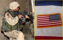 米軍実物 星条旗パッチ　フラッグパッチ リバース　152-17x_画像1