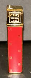 【No.154】GIVENCHY ジバンシー ガスライター ライター 赤 レッド 喫煙具 現状品
