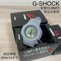 1円スタート売切り 新品未使用 CASIO G-SHOCK カシオ Gショック デジアナモデル 腕時計 グレー 国内モデル 定価15,950円 AW-500MNT-8AJR_画像1