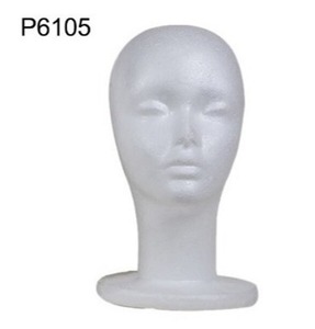 送料込み!P6105 マネキン ヘッド 男性 頭部 軽量 ディスプレイ モデル スタンド ホワイト サングラス 眼鏡 帽子キャップ 