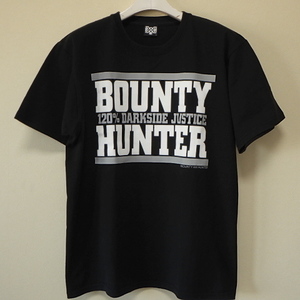 ★ BOUNTY HUNTER バウンティーハンター 120% DARKSIDE JUSTICE ダークサイド ジャスティス Tシャツ (ブラック黒L)GSGS