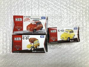 51【P084】◆良品◆ トミカ カーズ まとめ ウッディ （スタンダードタイプ)　ルイジ (スタンダードタイプ)(消防車タイプ) PIXAR ディズニー