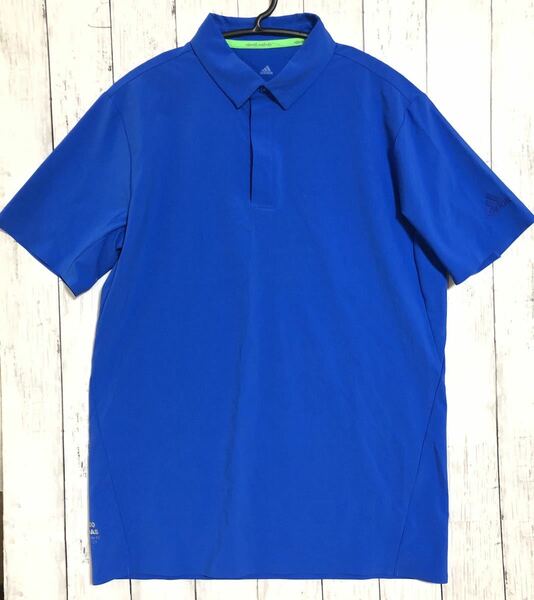 【adidas golf】アディダス ゴルフウェア 半袖シャツ メンズ Oサイズ ブルー 送料無料！