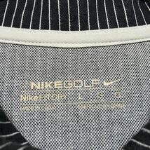 【NIKE GOLF】 ナイキゴルフ メンズ 半袖ポロシャツ Lサイズ ブラック ストライプ 送料無料_画像4