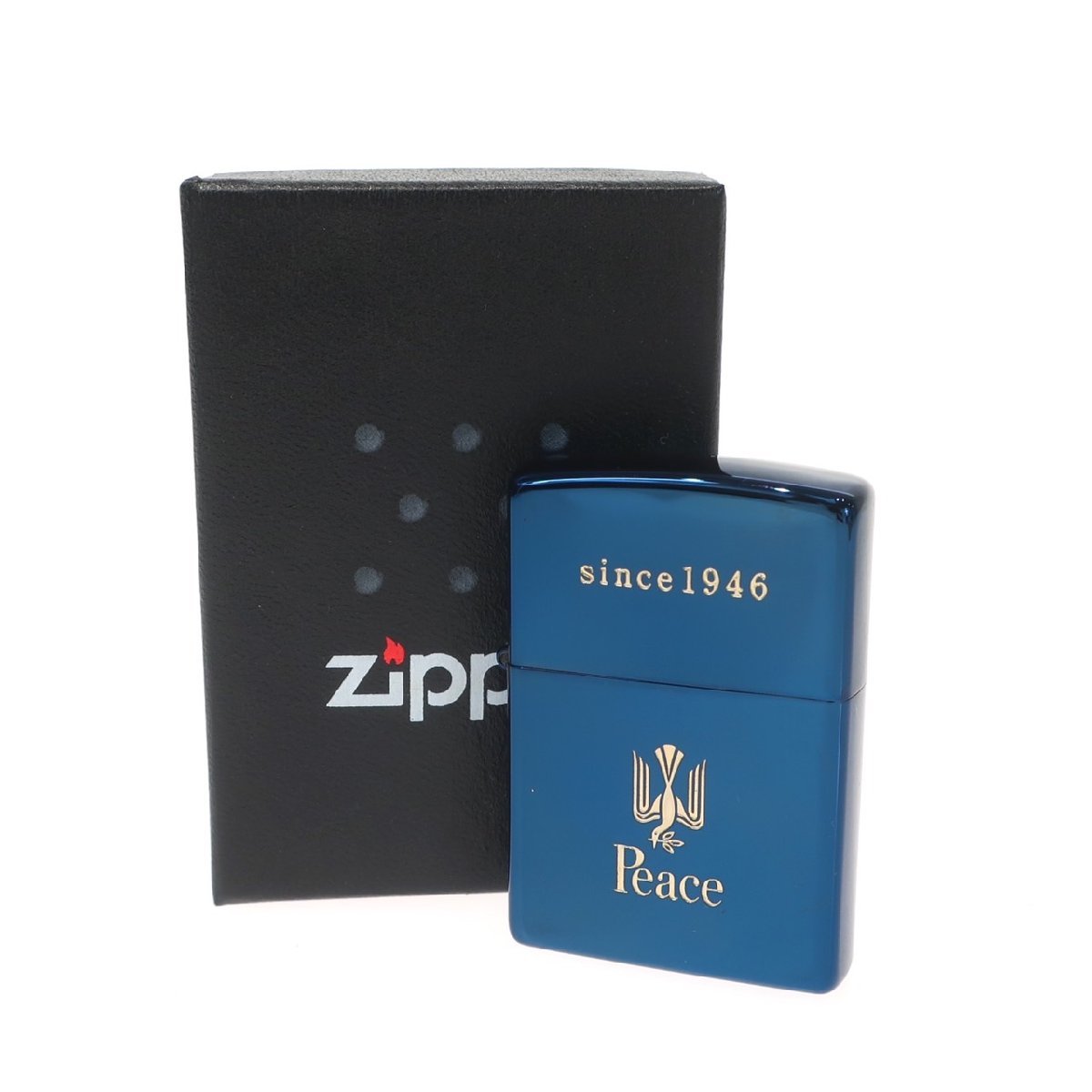 Yahoo!オークション  ブルーチタン zippo peaceの落札相場・落札価格