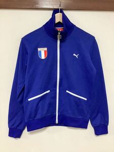 ta1293 PUMA Puma спортивная куртка джерси жакет женский L голубой Франция 