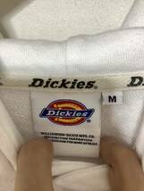 つ1237 Dickies ディッキーズ スウェットパーカー M ホワイト ロゴプリント_画像3