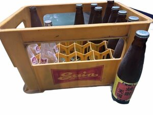 当時物 未開封 焼酎天国 空瓶 サインボトルリング レトロ 瓶 専用ケース付き 希少 昭和レトロ 7本セット 飲料水 古い瓶 焼酎 お酒