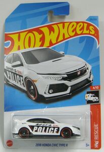 Hot Wheels　2018 HONDA CIVIC TYPE R(POLICE)