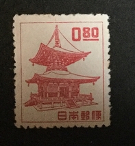 昭和すかしなし切手 1950-52　石山寺多宝塔_画像1