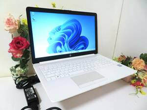 極上美☆HP 15-da0089TU Core i3 7020u 2.30GHz 超高速☆8GB 1TB フルHD 15.6型☆無線/カメラ☆DVDマルチ☆Windows 11 64Bit☆Office 2021