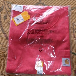 [カーハート] ポケット付き半袖Tシャツ メンズ CTK87 Fire Red Heather