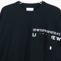 WTAPS ダブルタップス 22AW WTUBE/LS/COTTON 222ATDT-CSM11 ポケット ロングスリーブ Tシャツ ブラック ロンT ocz_画像2