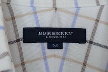 BURBERRY LONDON バーバリーロンドン 格子柄ボタンシャツ 長袖 三陽商会 サイズ：M カラー：ホワイト_画像3