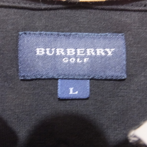 BURBERRY GOLF バーバリー ハーフジップ 長袖シャツ タグ付 未使用 サイズL ブラック 黒 トップス レディースの画像3